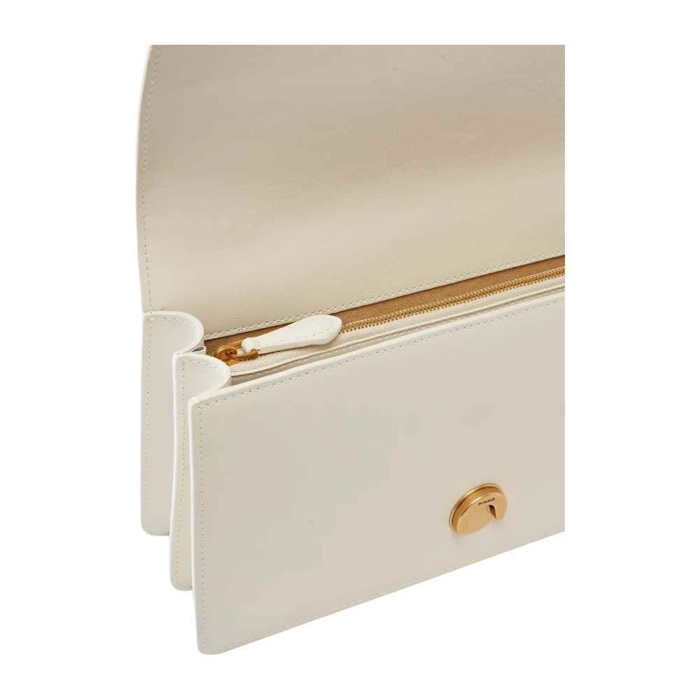 pinko Handtas en schoudertas in wit zijde-antiek goud White Dames