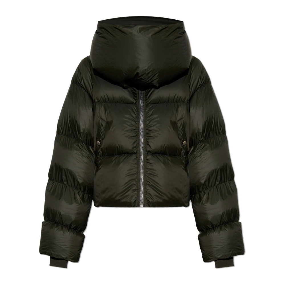 Rick Owens Donsjack Trechterhals Green Dames