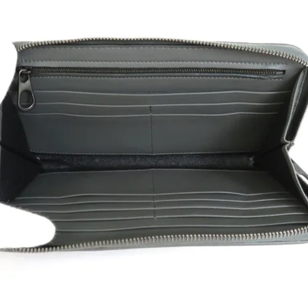 Bottega Veneta Vintage Pre-owned Leather wallets Gray Dames