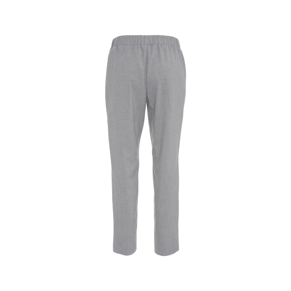 Ottod'Ame Grijze Chino Broek Elastische Taille Stijlvol Gray Dames