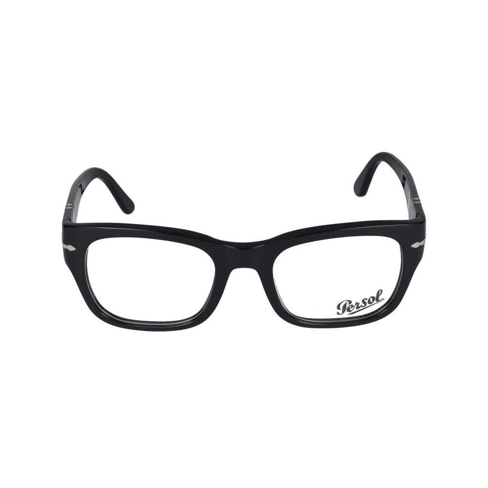 Persol Unisex Black Glasses, 52 Mm, Stylish Eyeglasses With Upc Code
