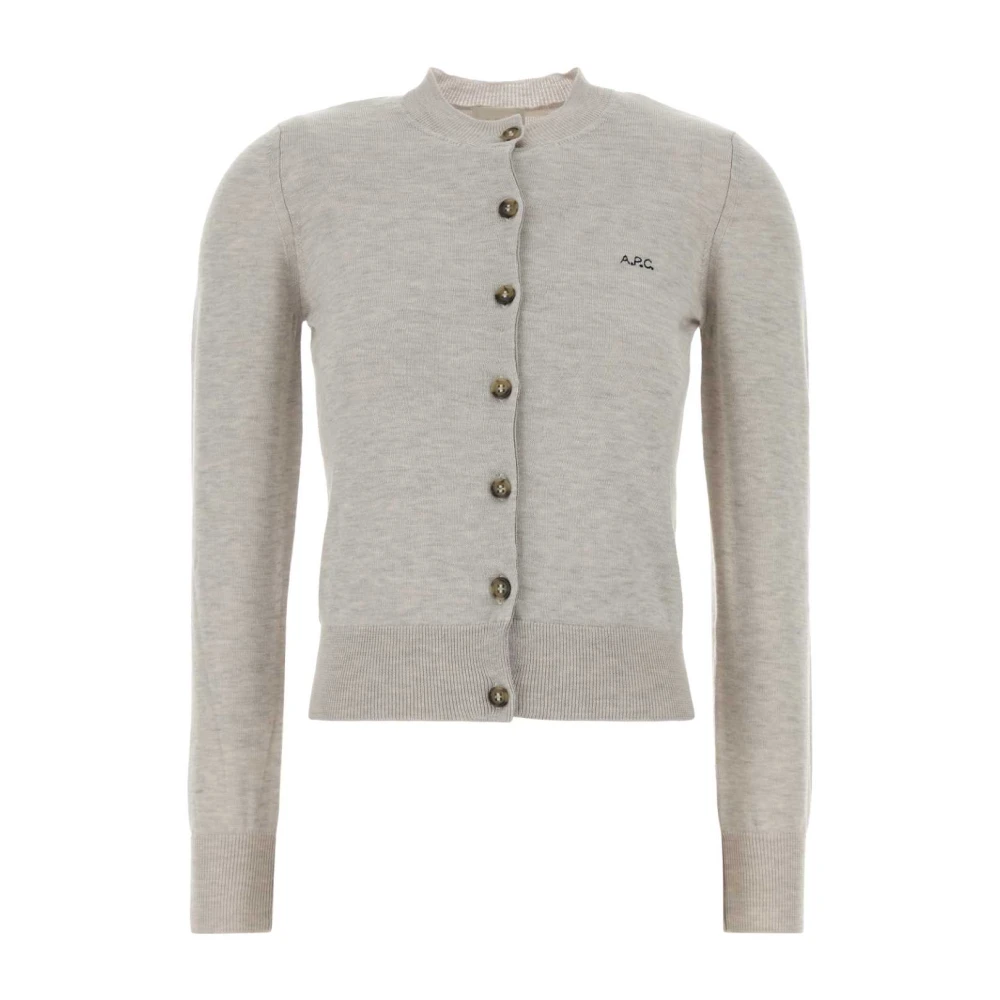 A.p.c. Women's Gray Rosa Cardigan - Cardigans - Xs - Knitwear