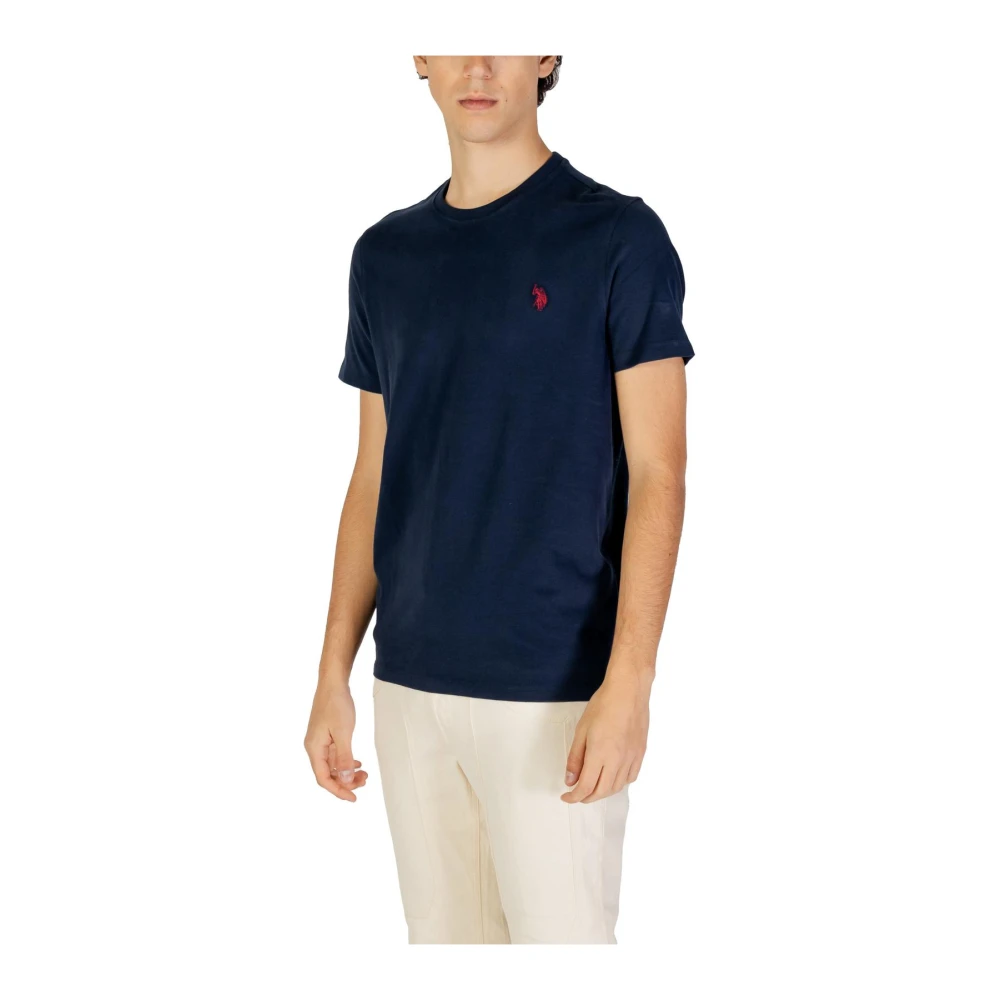 U.s. Polo Assn. Blauw Katoen Ronde Hals T-Shirt Blue Heren