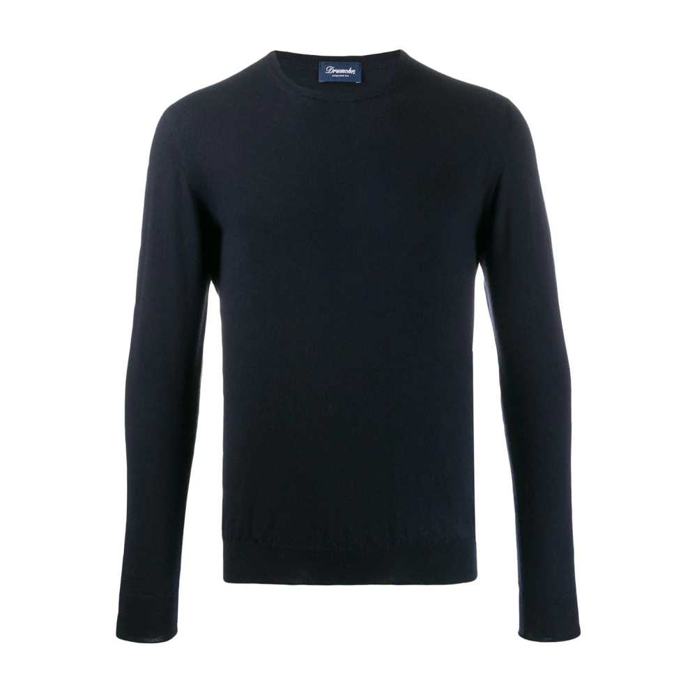 Marineblå Cashmere Crew Neck Genser