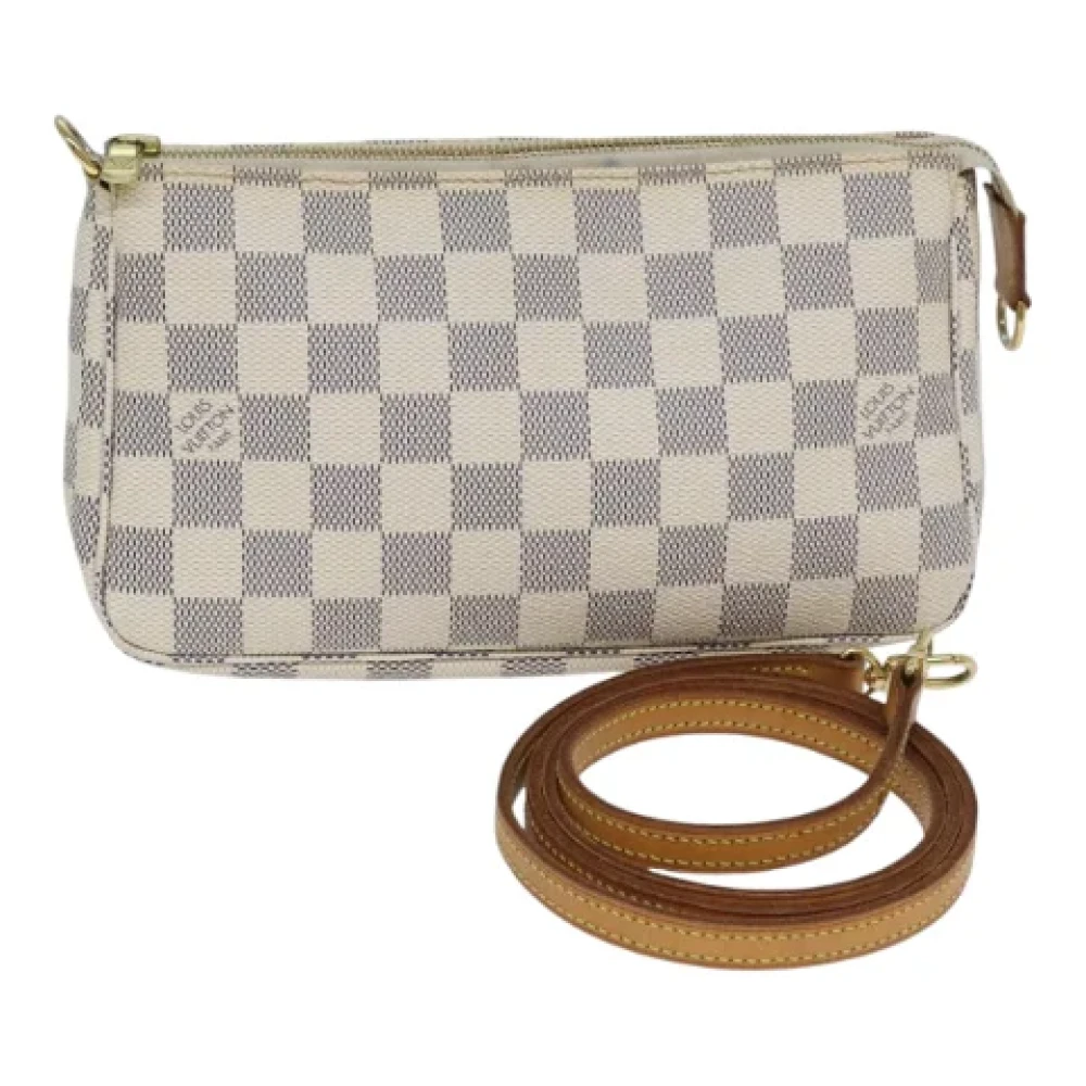 Louis Vuitton Vintage Pre-owned Canvas clutches White Dames