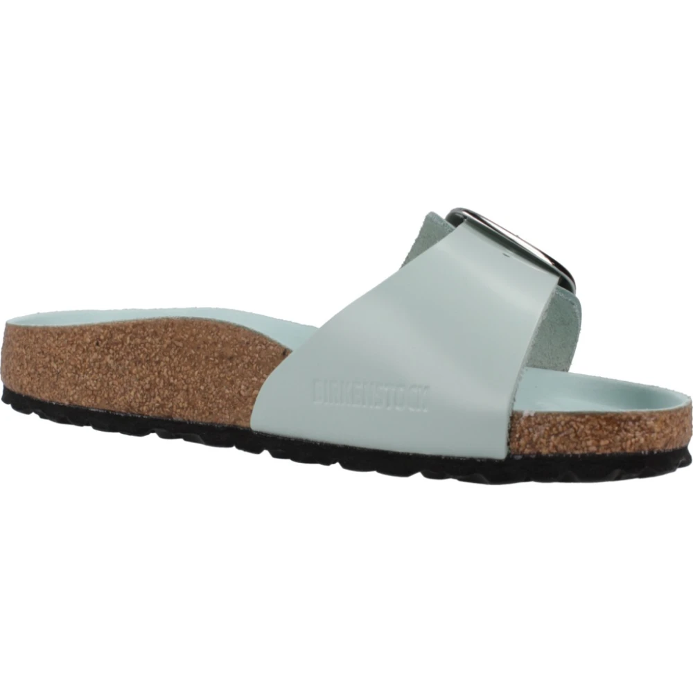 Birkenstock Madrid Big Buckle Naturliga Sandaler Blue, Dam