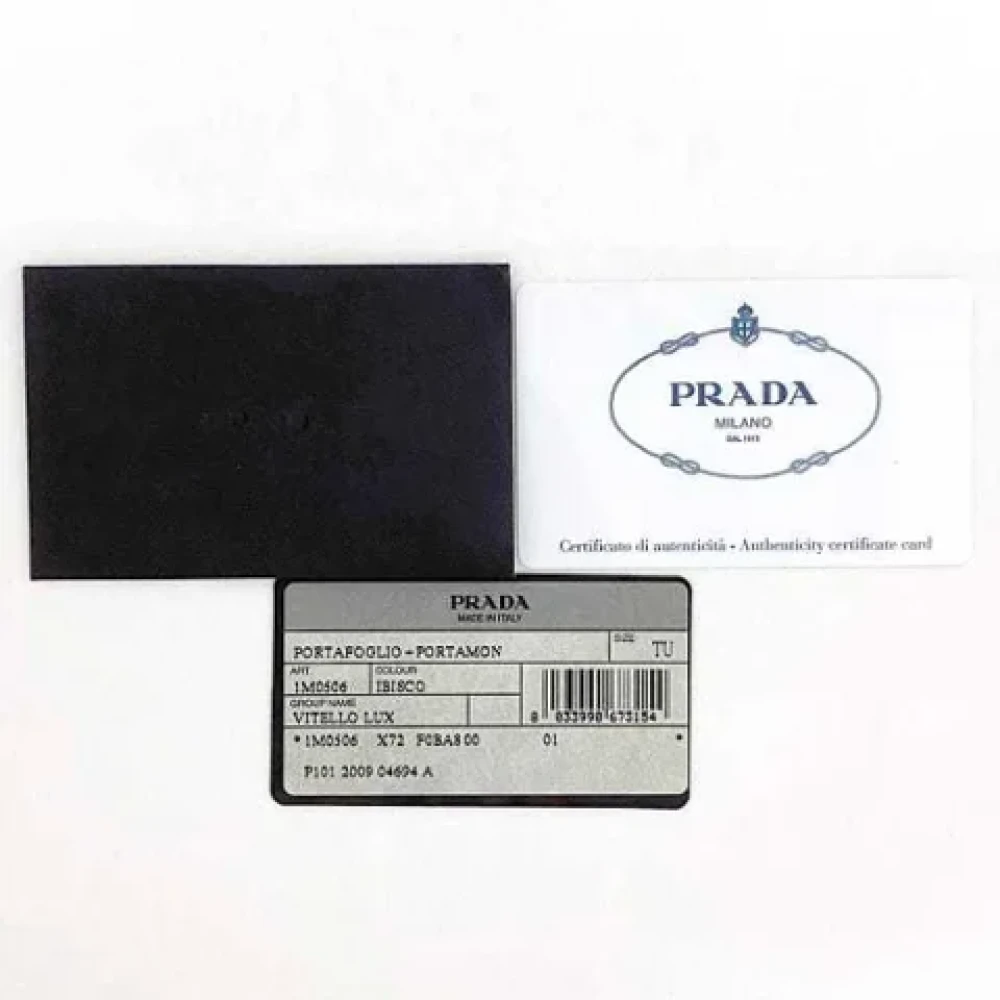 Prada Vintage Pre-owned Leather wallets Pink Dames