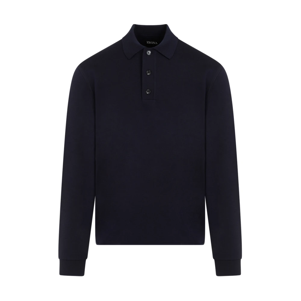 Ermenegildo Zegna Blauw Poloshirt Klassieke Stijl Blue Heren