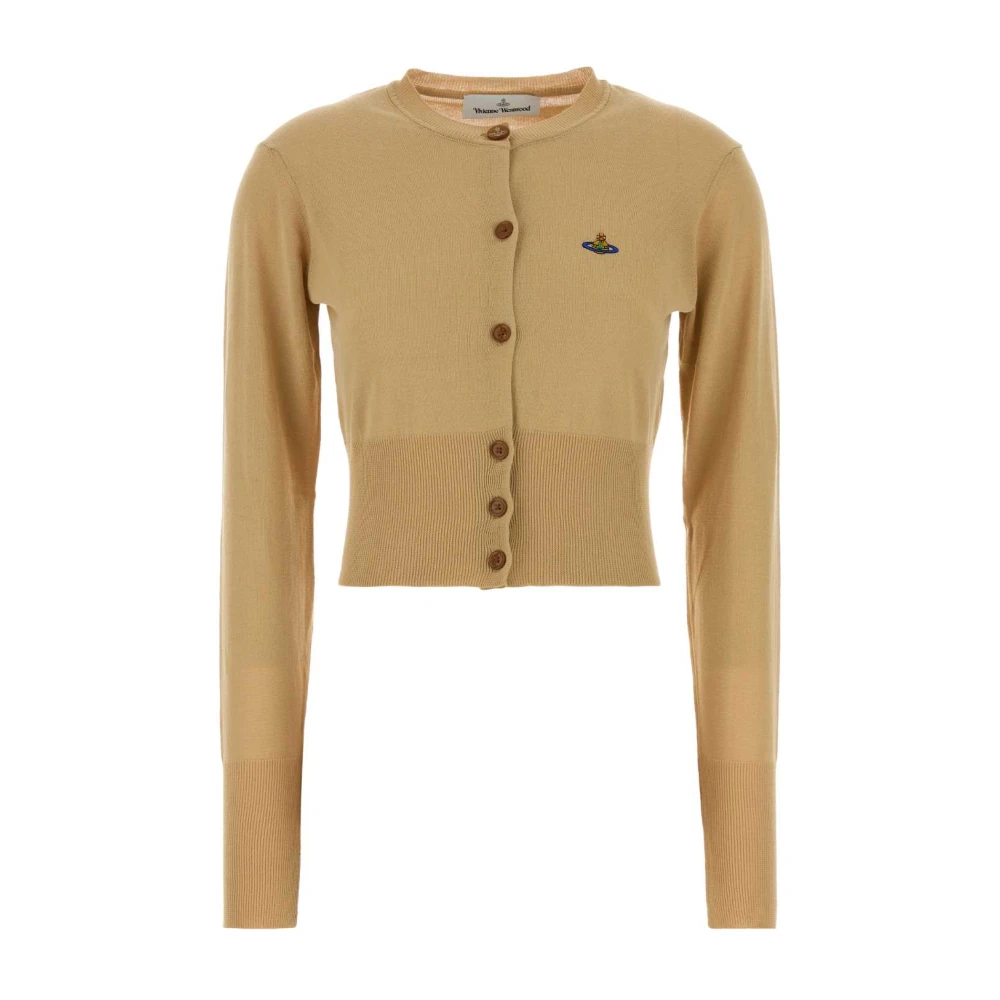 Vivienne Westwood Women's Brown Bea Cropped Cardigan - Cardigans - S - Knitwear