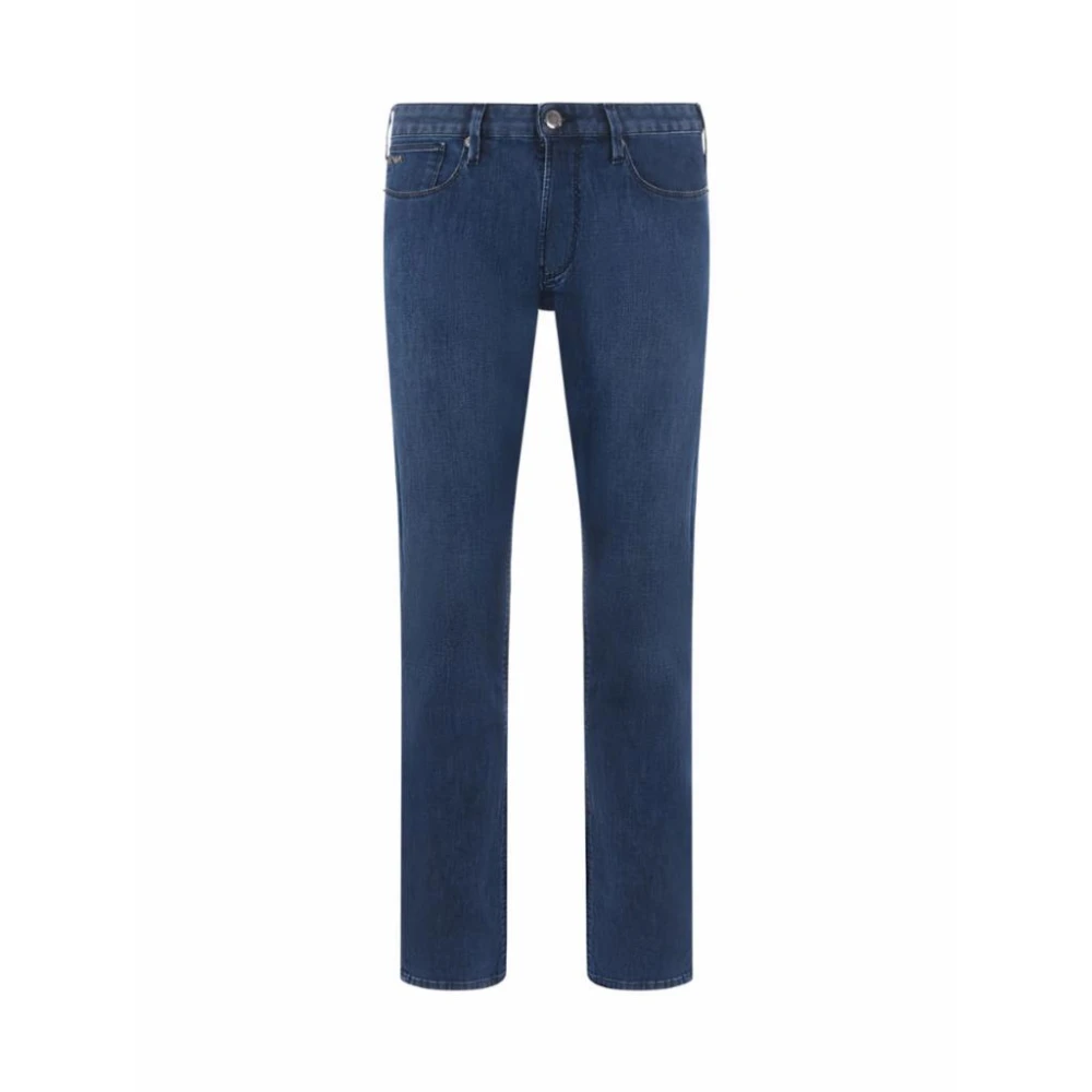 Armani Heren Slim Fit Stretch Denim Jeans Blue Dames