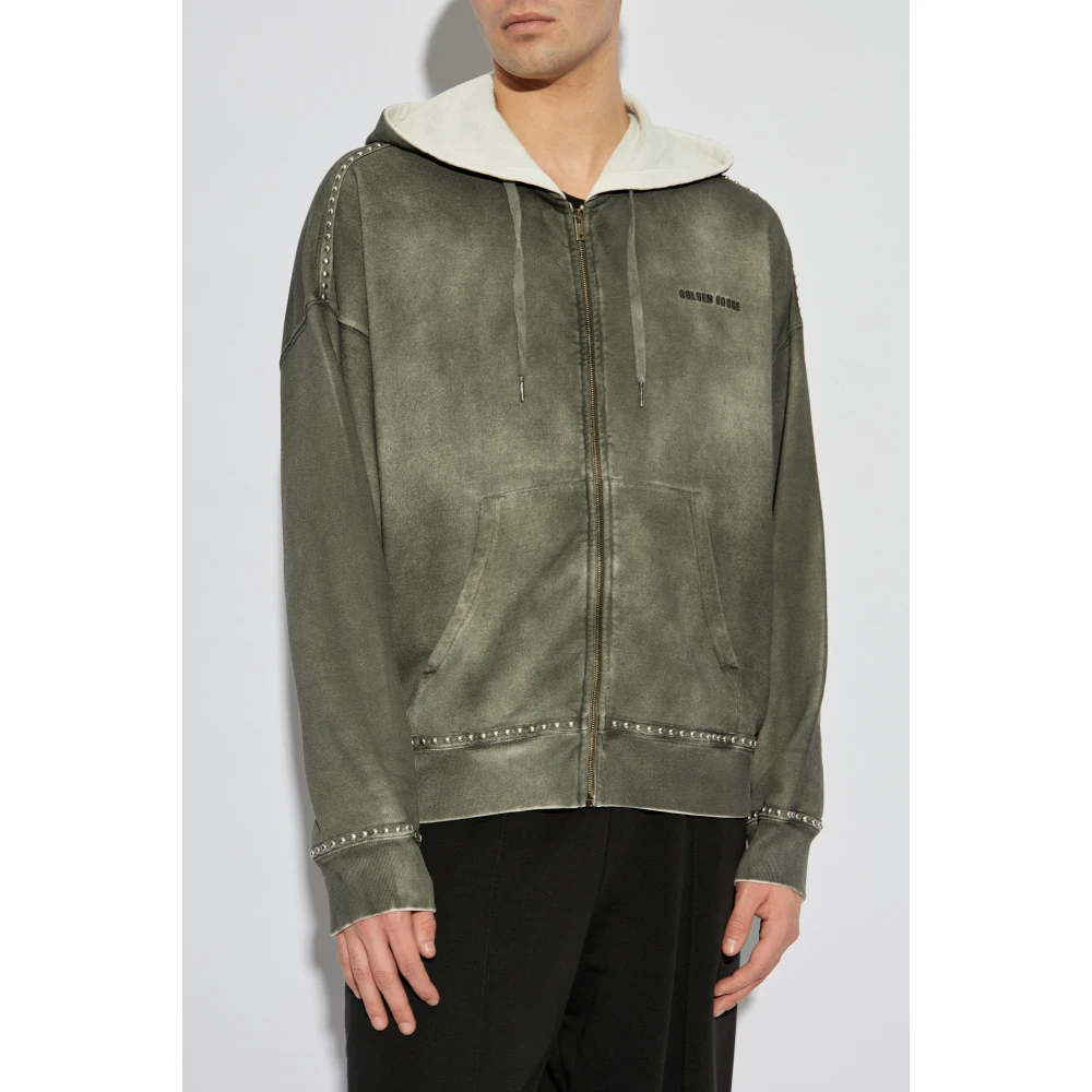 Golden Goose Sweatshirt met applicaties Gray Heren