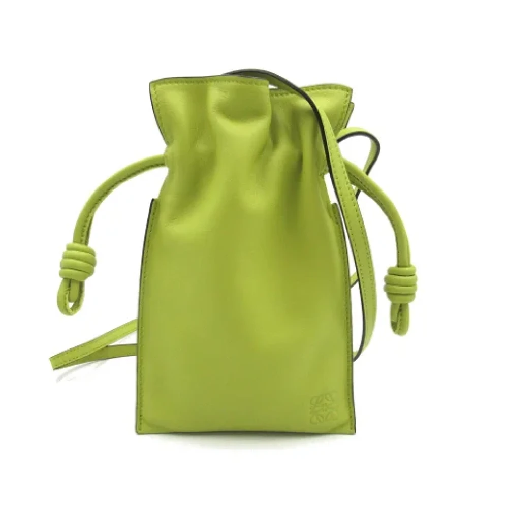 Loewe Pre-owned Leather shoulder-bags Green Dames