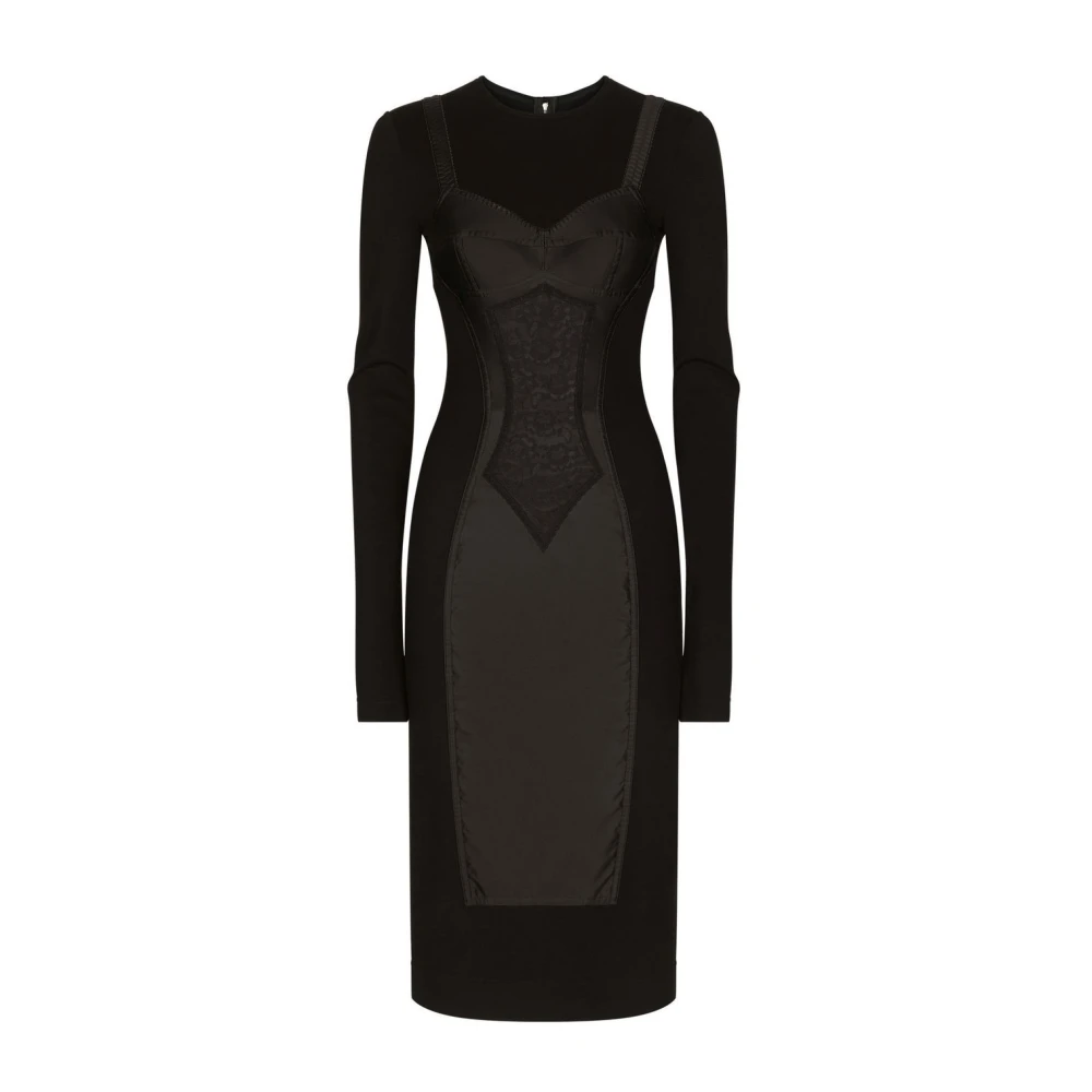 Dolce & Gabbana Glamoureuze Suit-Style Feestjurk Black Dames