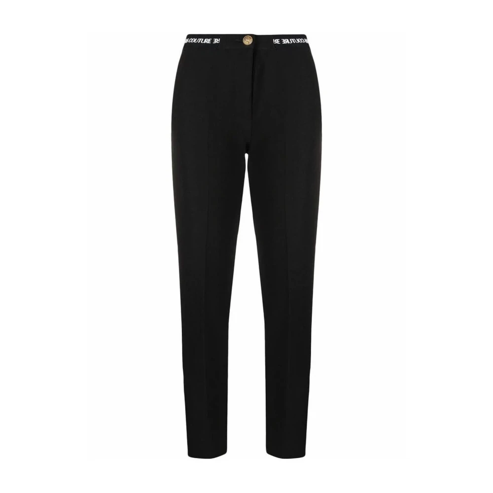 Versace Jeans Couture Eleganta Svarta Chinos för Kvinnor - Storlek 44 Black, Dam