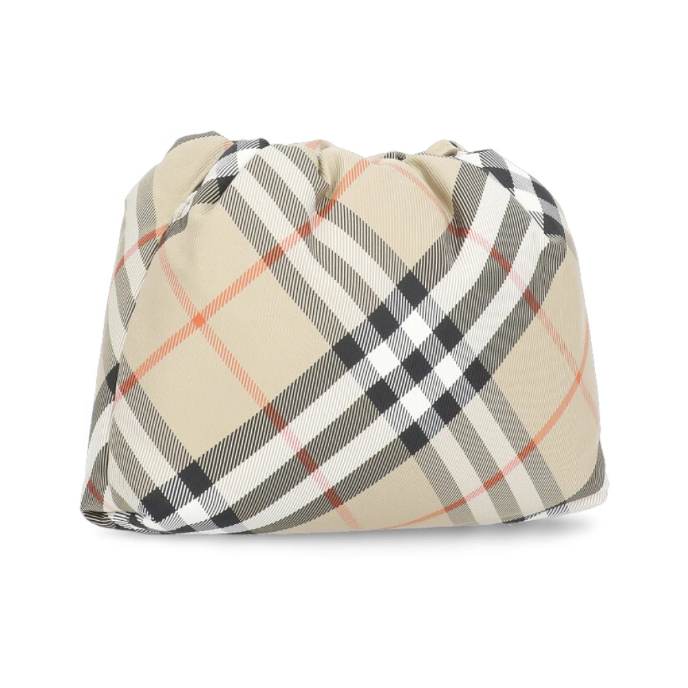 Burberry Kinder Schoudertas met Ruitpatroon Beige Dames