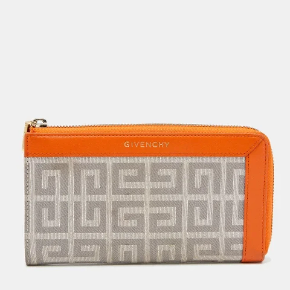 Givenchy Pre-owned Leather wallets Orange Dames