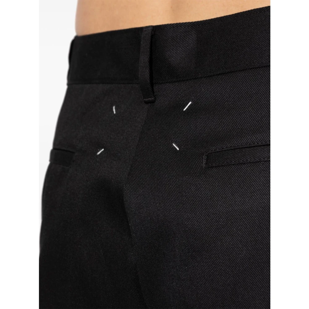 Maison Margiela Zwarte Chino Broek Skater Stof Black Heren