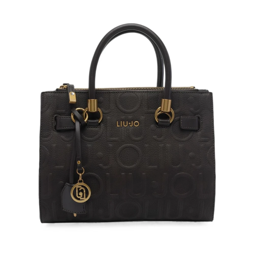 Liu Jo Donna Marrone Borsa A Mano Satchel Piccola In Pelle Logata - Immagine 3