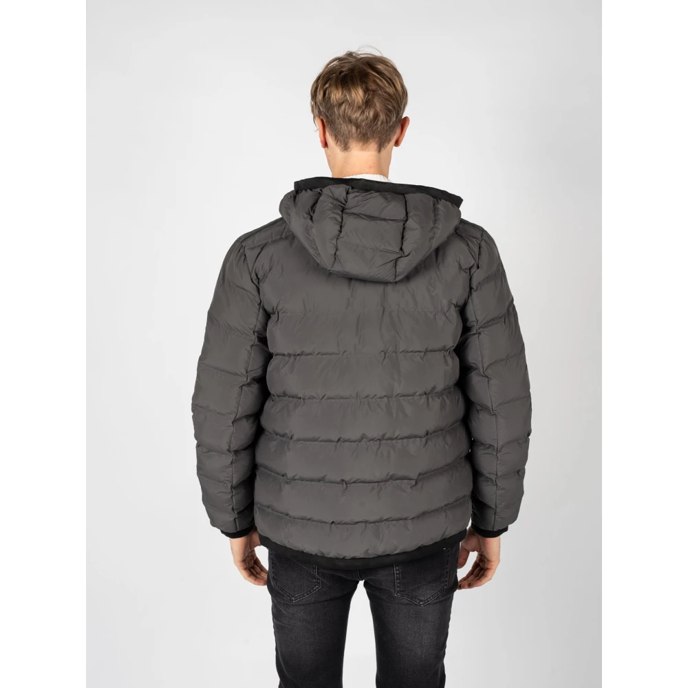 Geox Gewatteerde jas met capuchon Gray Heren