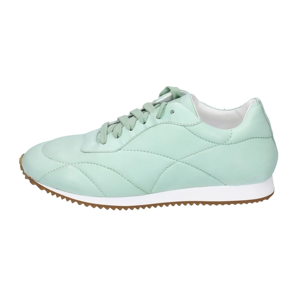 Stokton Green Sneakers, Female, 4 Uk, Leather Women's Trainers