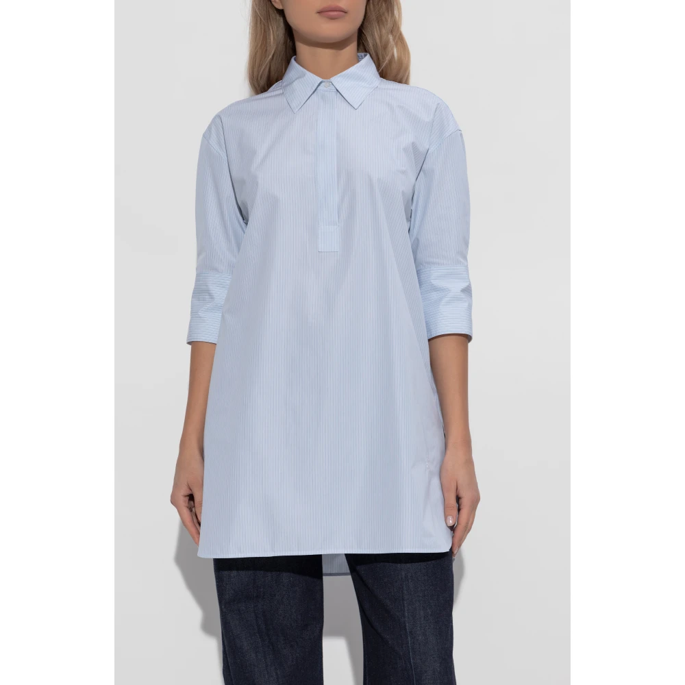 Jil Sander Overhemdjurk Blue Dames