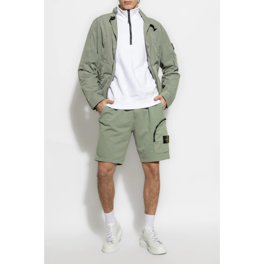 Stone Island Shorts met logo Green Heren