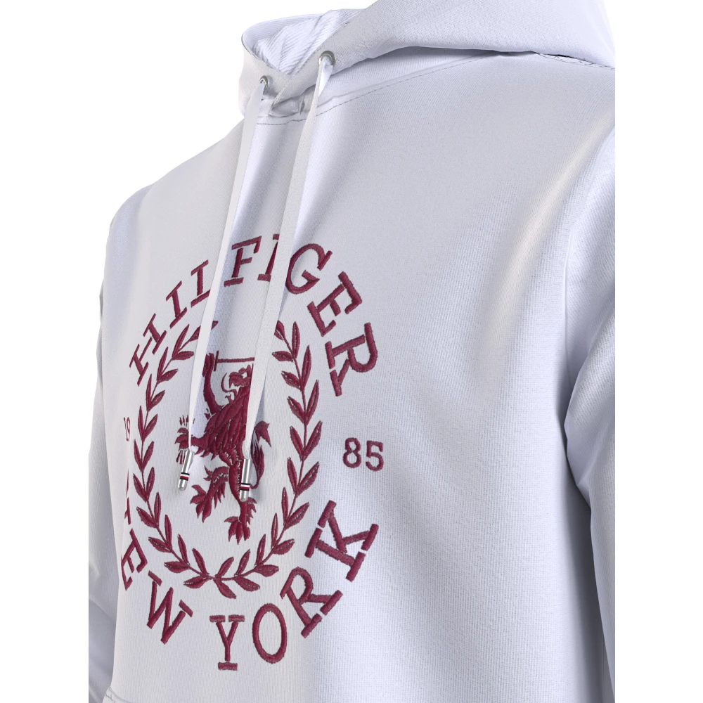 Tommy Hilfiger Witte Hoodie Sweatshirt Ss24 White Heren