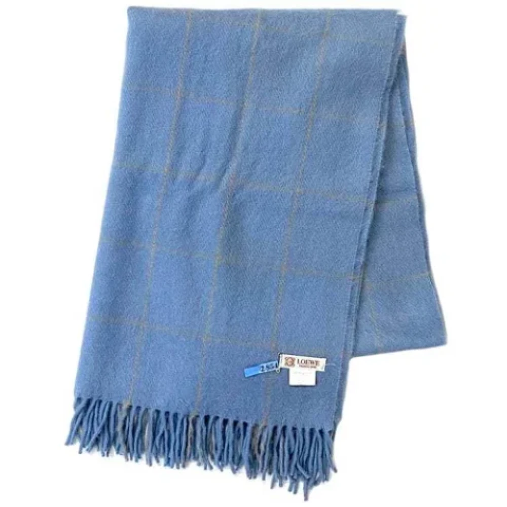 Loewe Pre-owned Cashmere scarves Blue Dames