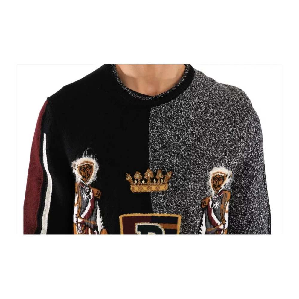 Dolce & Gabbana Koning Ridder Aap Wollen Trui Multicolor Heren