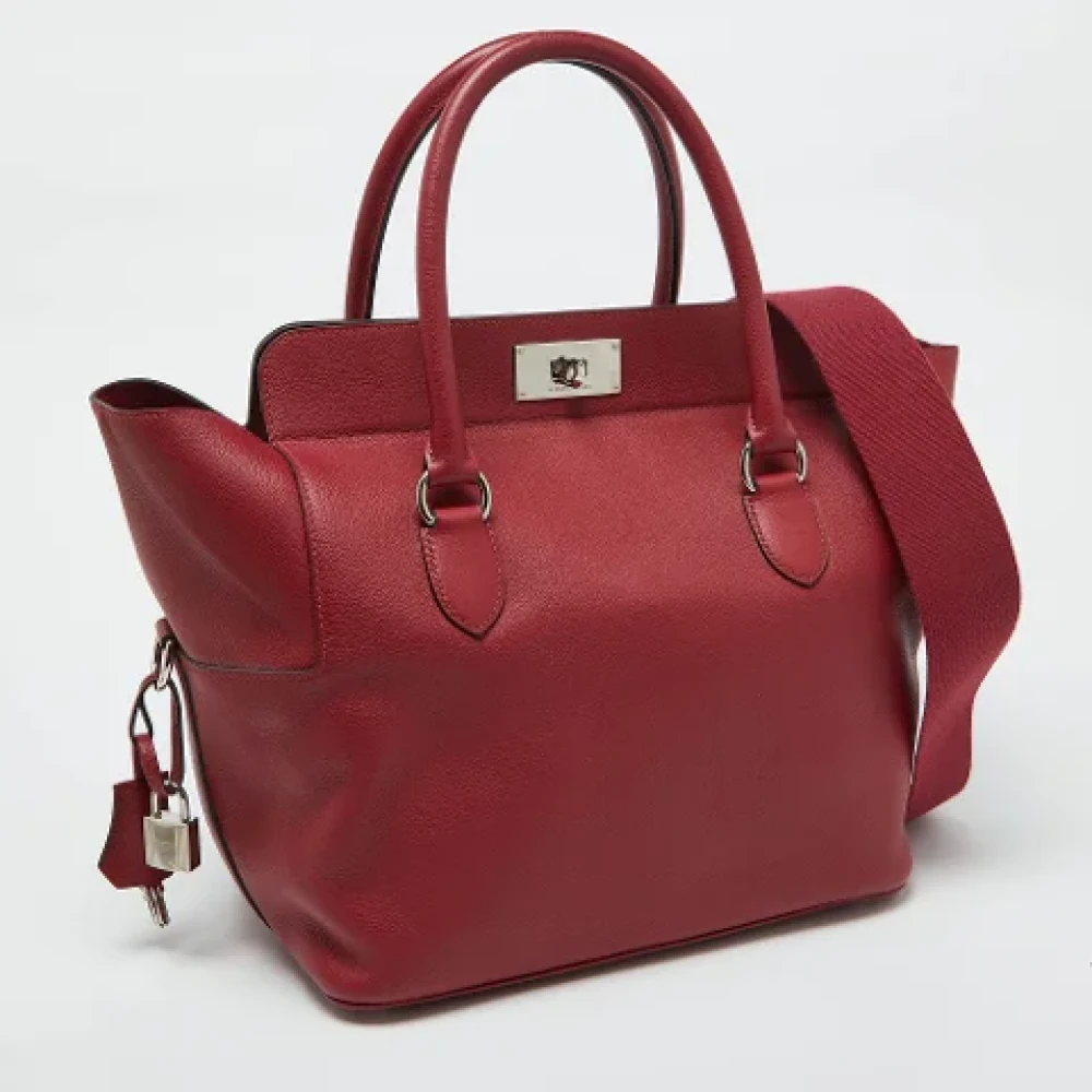 Hermès Vintage Pre-owned Leather totes Red Dames