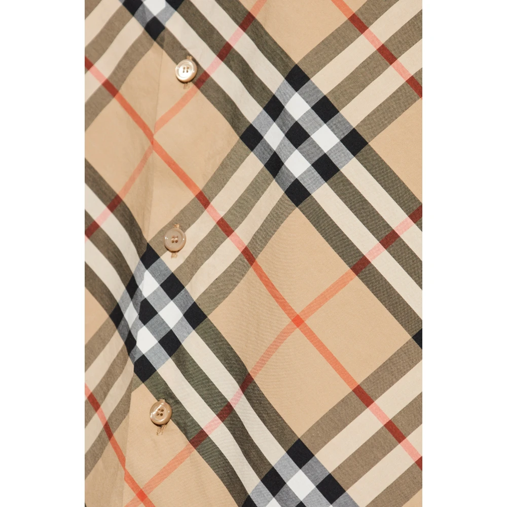 Burberry Geruite overhemd Beige Dames