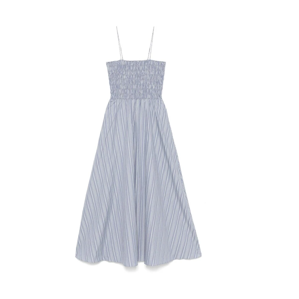 Faithfull the Brand Korenbloemblauwe Vierkante Hals Jurk Blue Dames