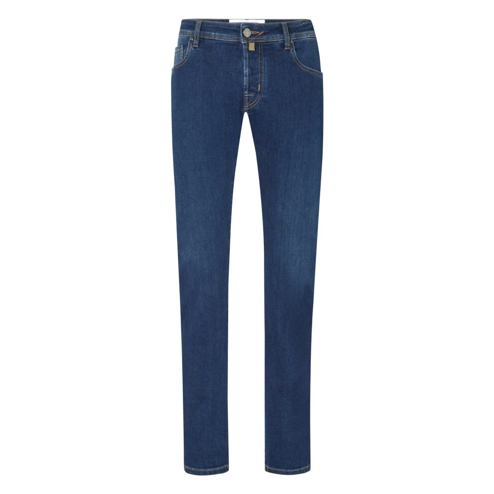 Jacob Cohën Denim Jeans Nick Leren Label Blue Heren