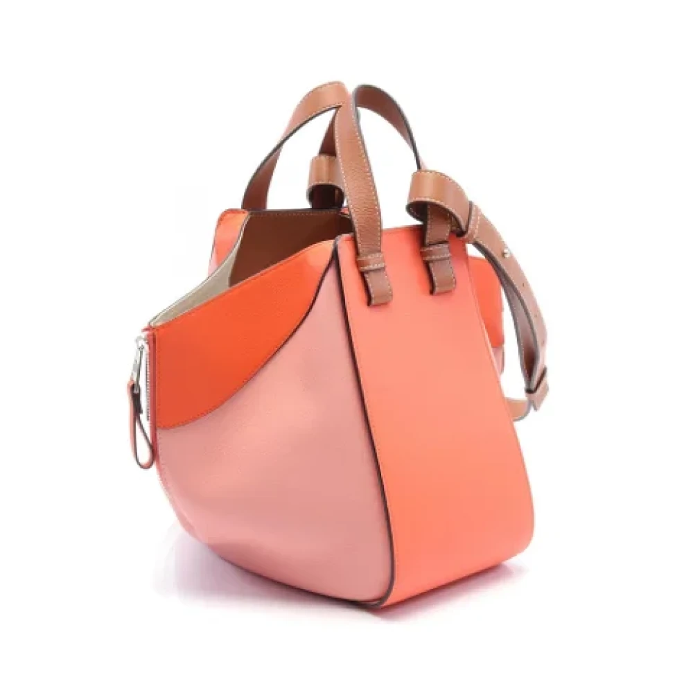 Loewe Pre-owned Leather handbags Orange Dames