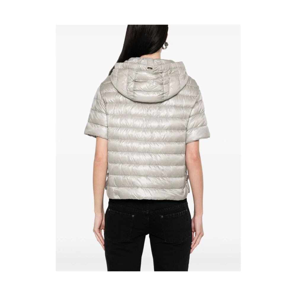 Herno Taupe Grijs Capuchon Rits Jas Gray Dames