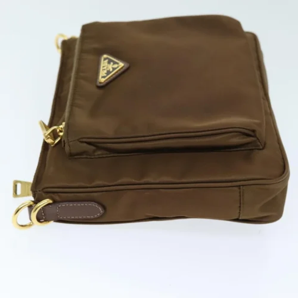 Prada Vintage Pre-owned Nylon prada-bags Brown Dames