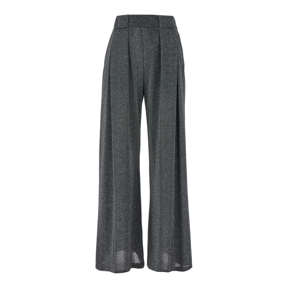 Momoni Grijze Lurex Broek Gray Dames
