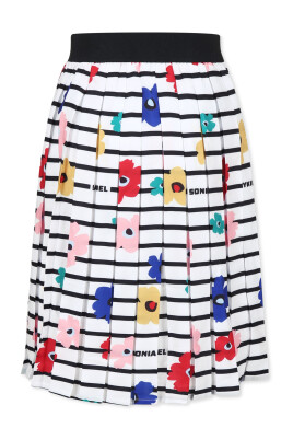 striped-pleated-skirt-with-logo-elastic