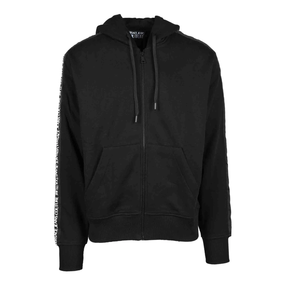 Versace Jeans Couture Katoenen sweatshirt met unieke stijl Black Heren