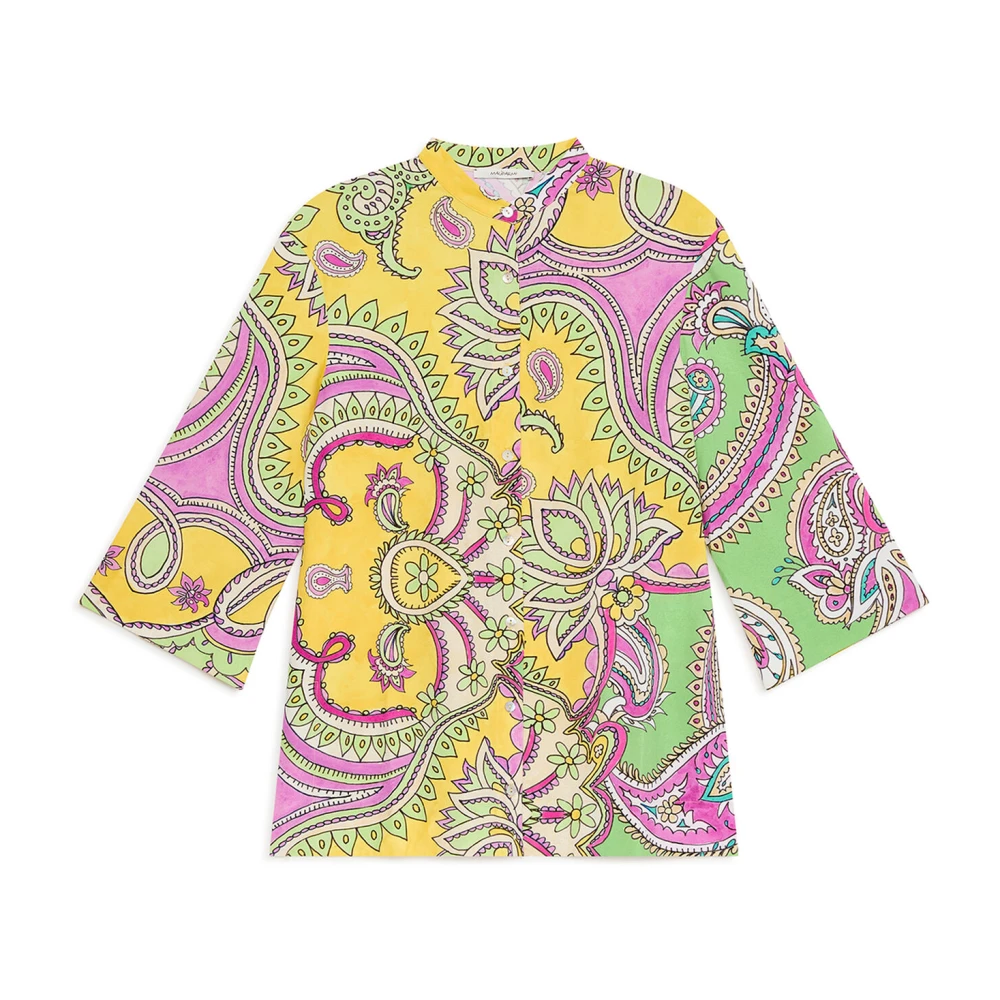 Maliparmi Women's Multicolor Hippie Lotus Kaftan - Shirts - M - Blouses & Shirts