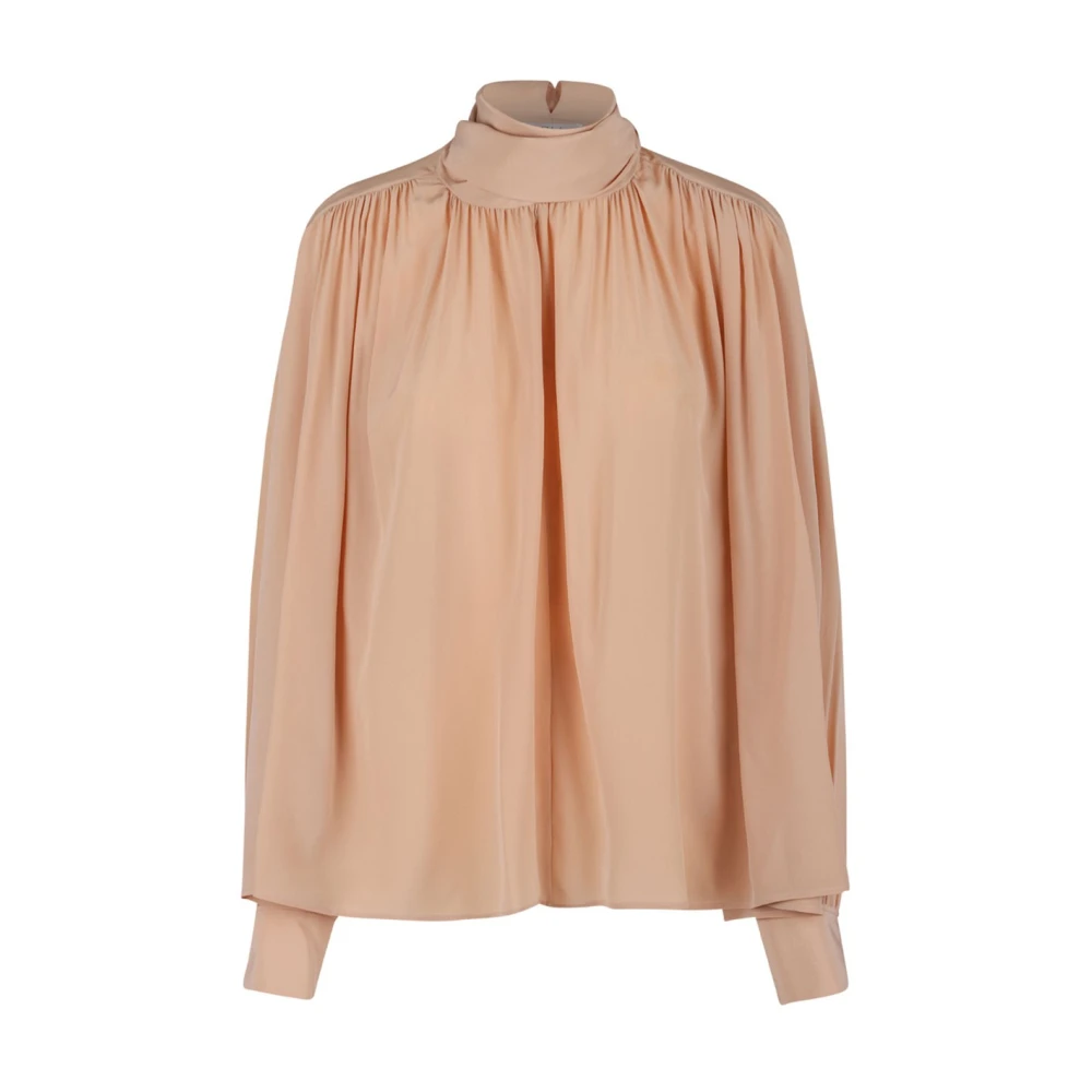 Chloé Flowing Sand Brown Blouse Beige, Dam