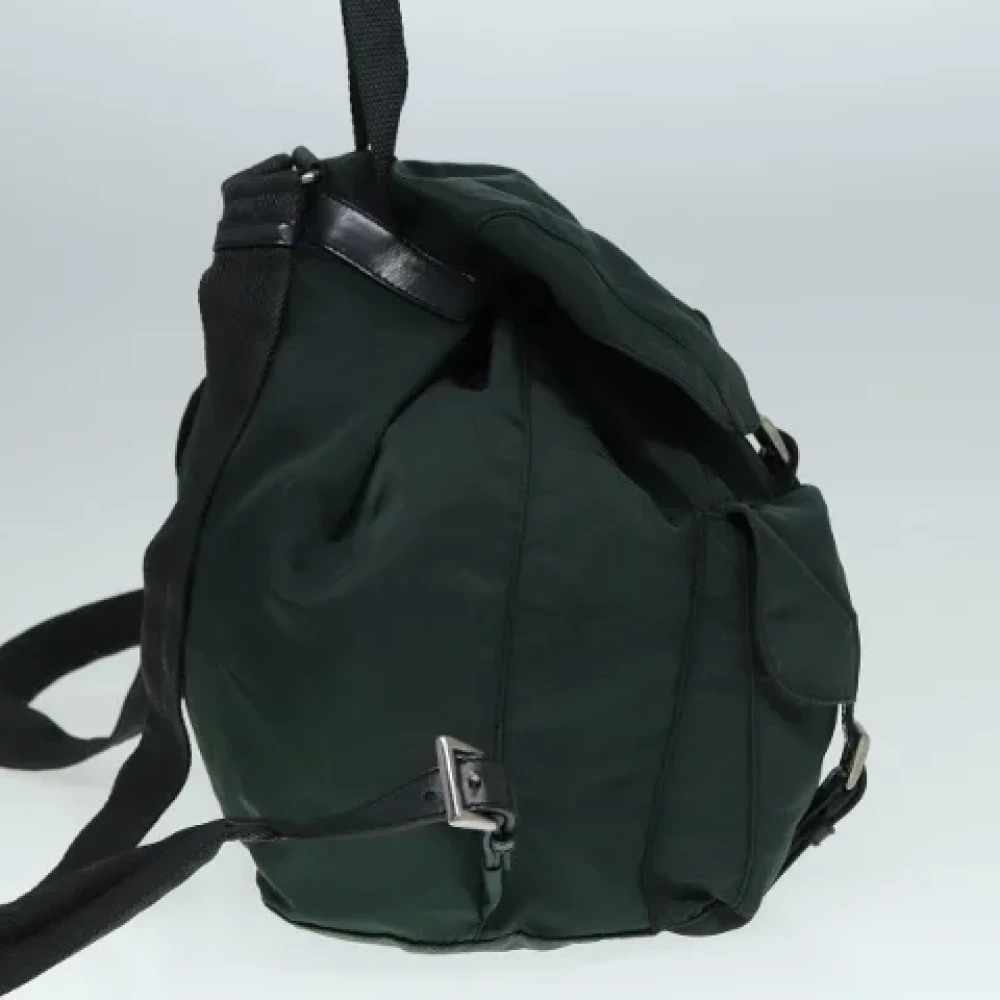 Prada Vintage Pre-owned Nylon backpacks Green Dames
