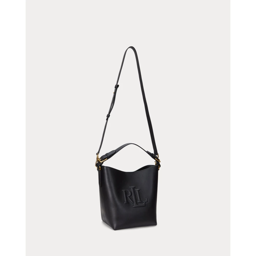 Ralph Lauren Middelgrote Witley leren bucket bag Black Dames