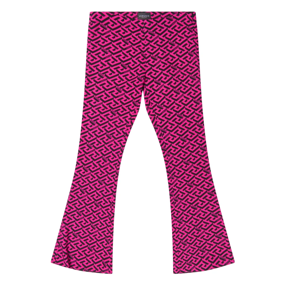 Versace Girls Pink Flared Leggings - Leggings - 10 Y - Kids