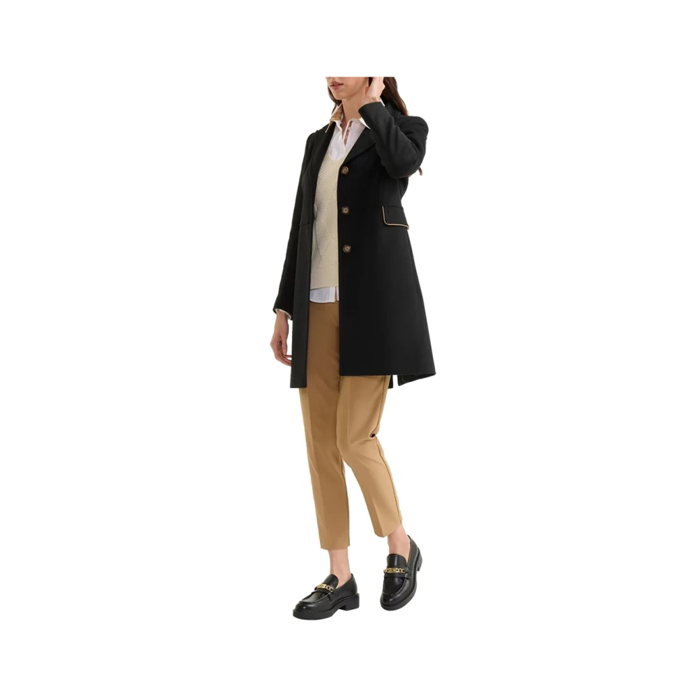 Alviero Martini 1a Classe Zwarte Slim Fit Jas Elegant Ontwerp Black Dames