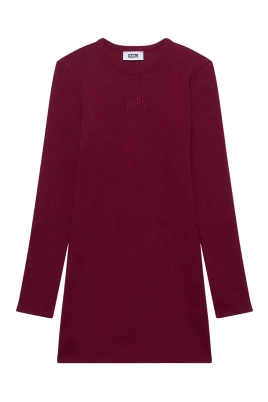 Logo Ribbed Mini Dress