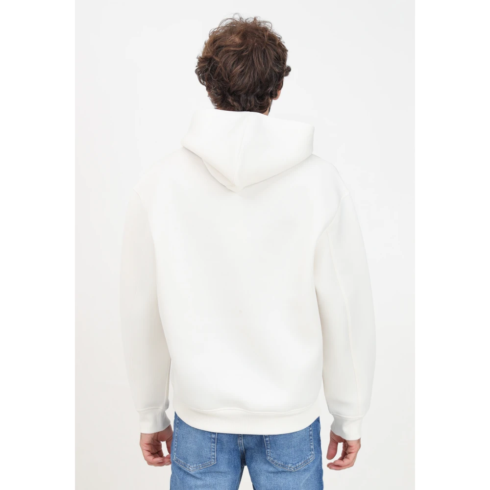 Calvin Klein Jeans Witte hoodie met monogramlogo White Heren