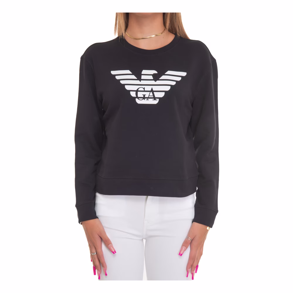 Sweatshirt mit bedrucktem Logo reguläre Passform
