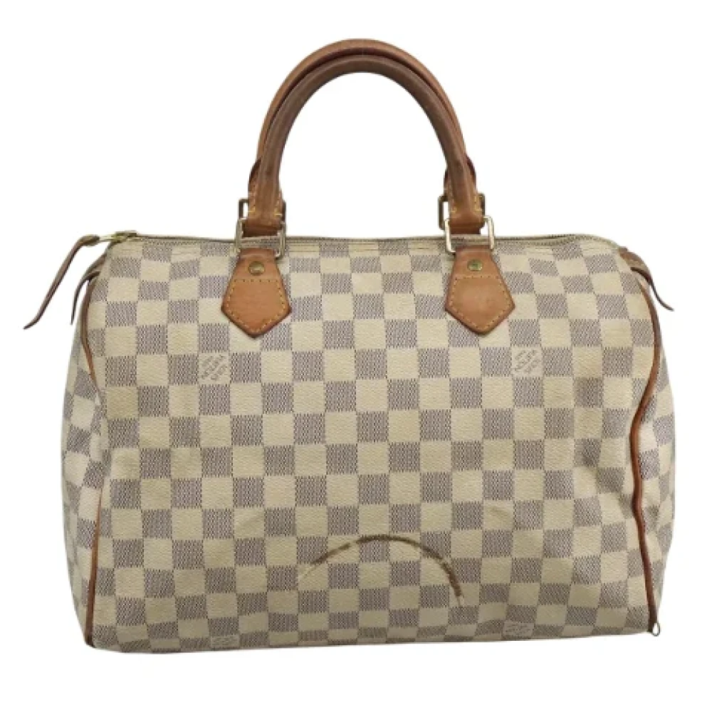 Louis Vuitton Vintage Pre-owned Canvas handbags White Dames