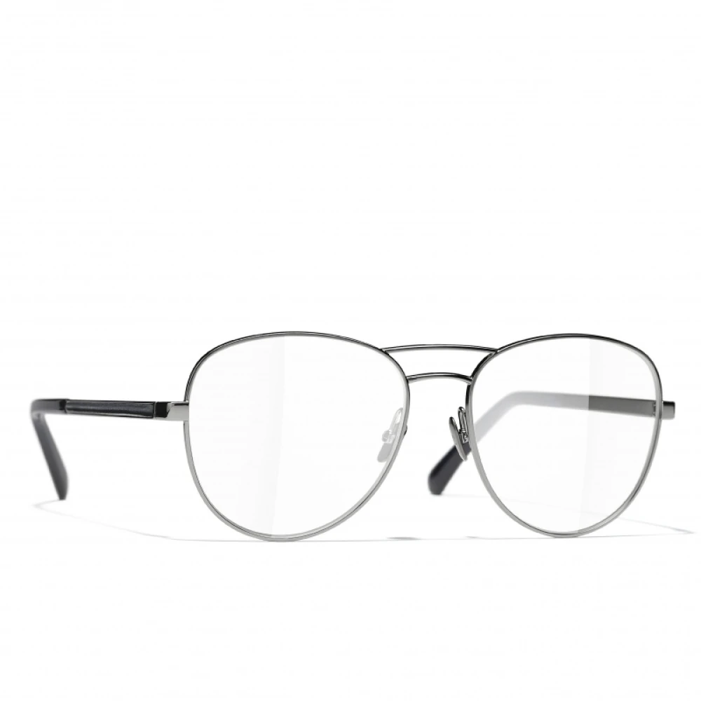 Chanel Stijlvolle bril in zilver & donkerblauw Gray Dames